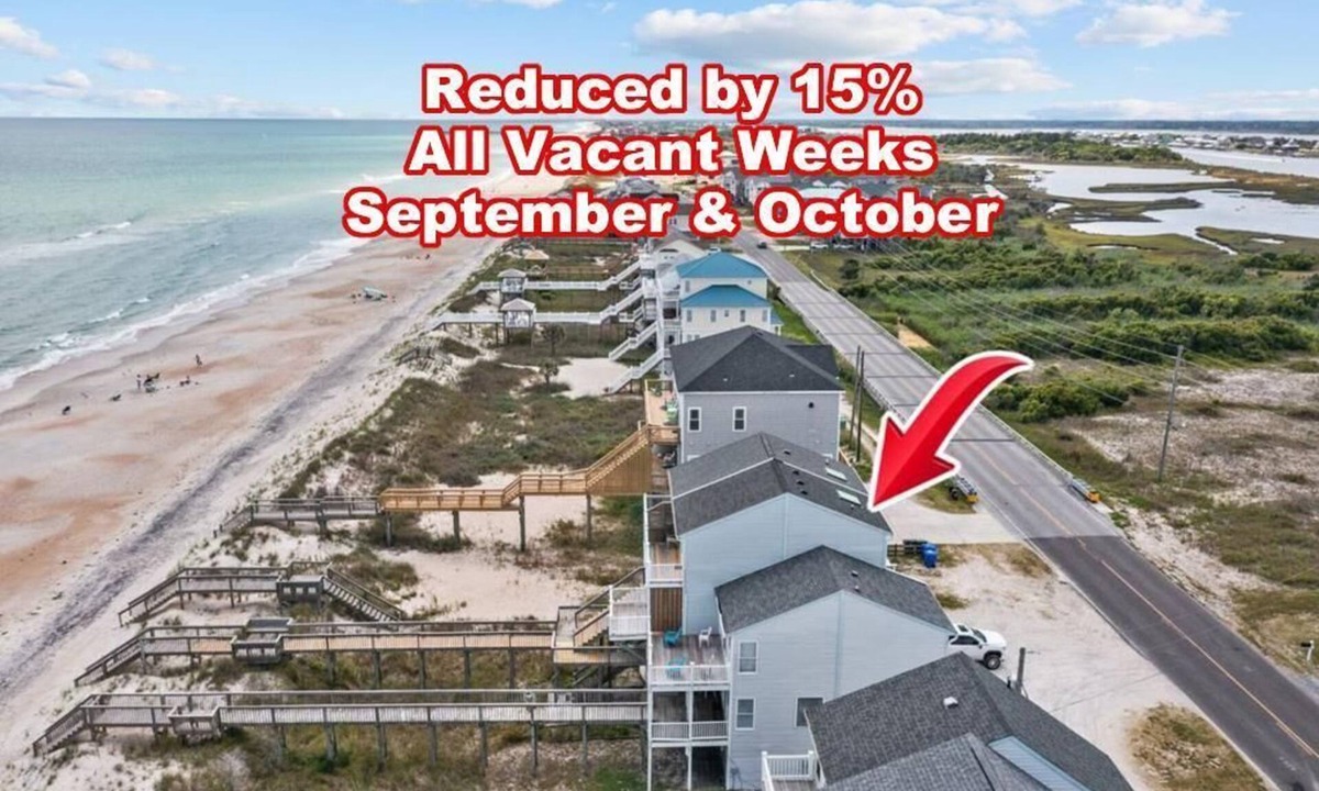 Sneads Ferry House | After Dune Delight - 3BR Townhome in North Topsail Beach Sleeps 9
