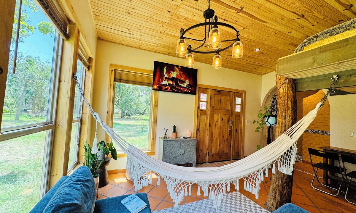 El Paso Cabin | Casita Phoenix… charming mini cabin Spanish style on a Pecan Orchard