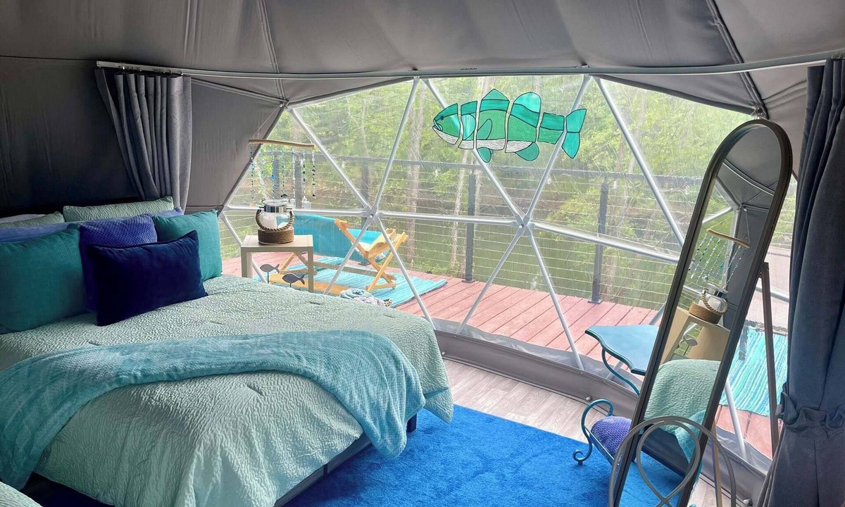 Farmers Resort | Float on Inn Geodome at The Edge—Unique Riverfront Glamping in Salt Lick, KY