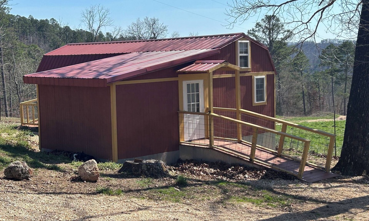 Eminence Cabin | Fox Pen Cabins Cabin #2 Not friendly for street bikes… Pet-Friendly