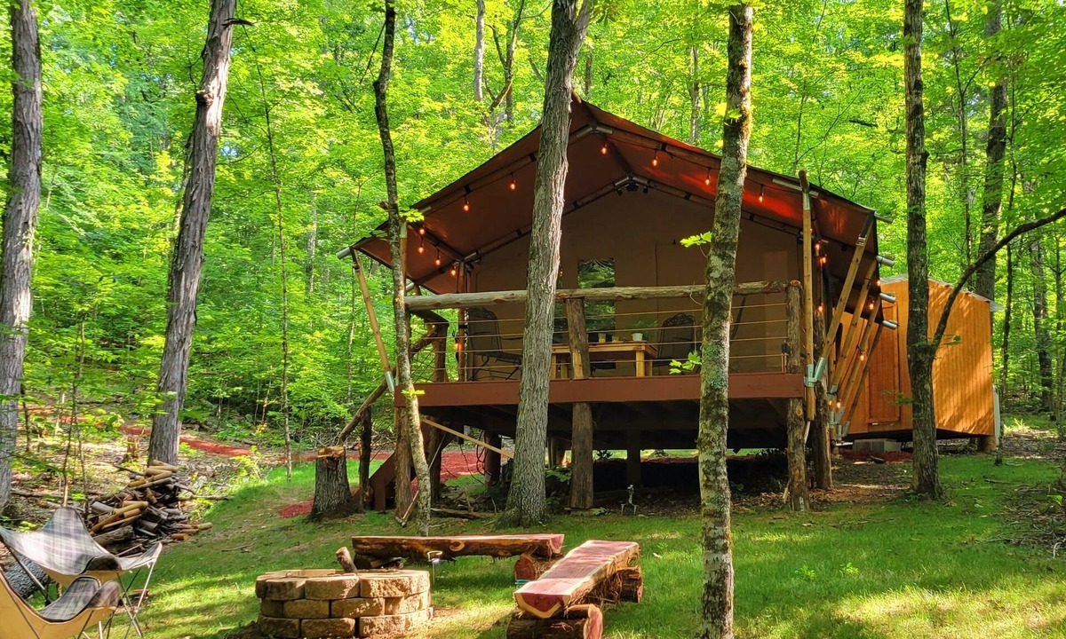 Sevierville RV Rental | GLAMPING IN THE SMOKIES-PRIVATE 5 acres-LAKE ACCESS.
