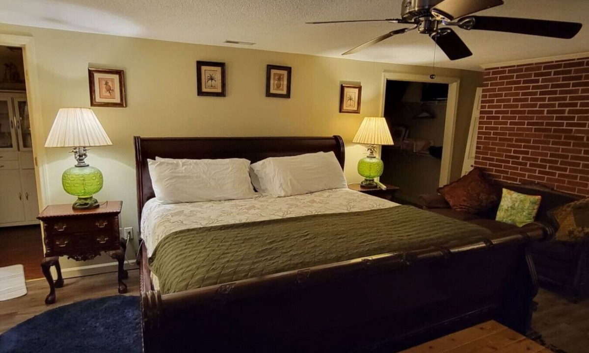Hubert House | Mid-Century Country Home, nice front porch and east west split bedroom suites.