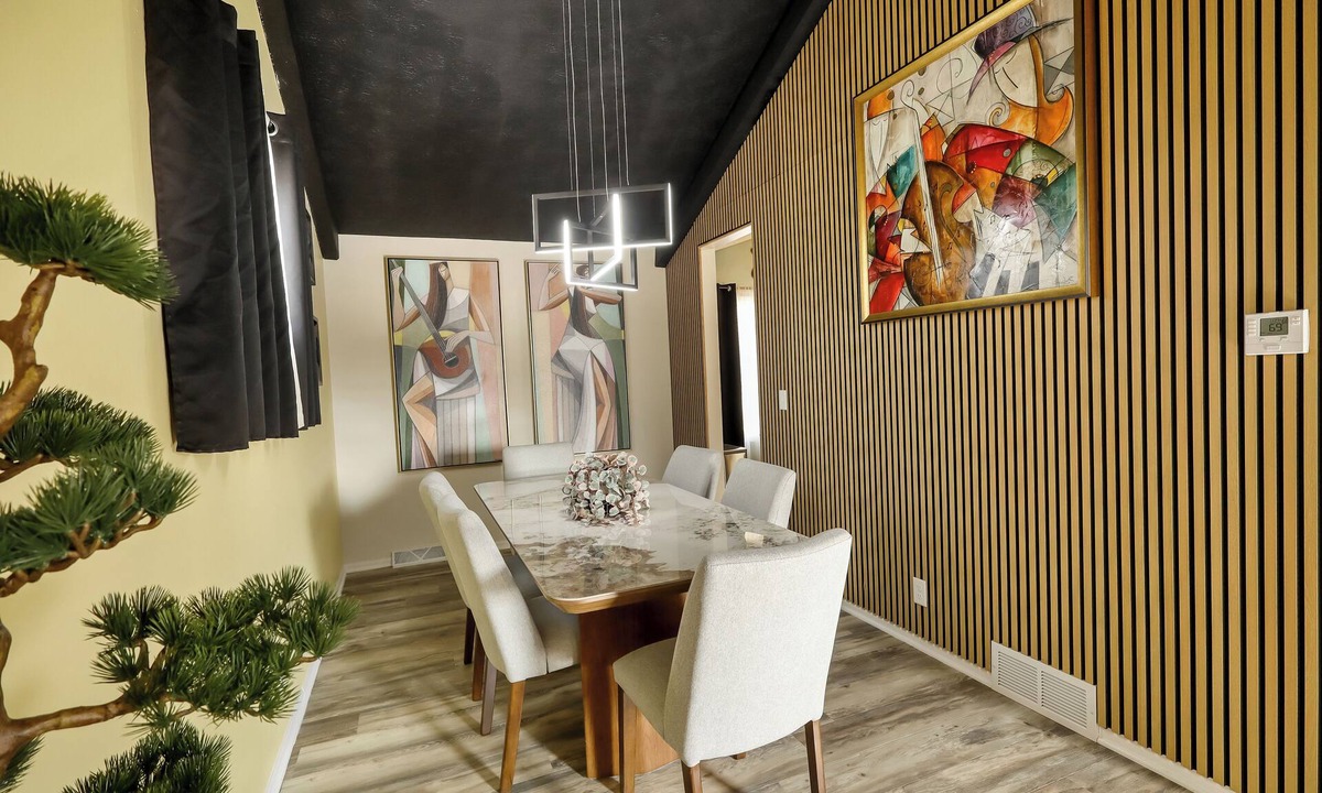 Chalco House | Modern 4BR Omaha, Fenced Yard, Desks in Every Room, W/D, Pet-Friendly