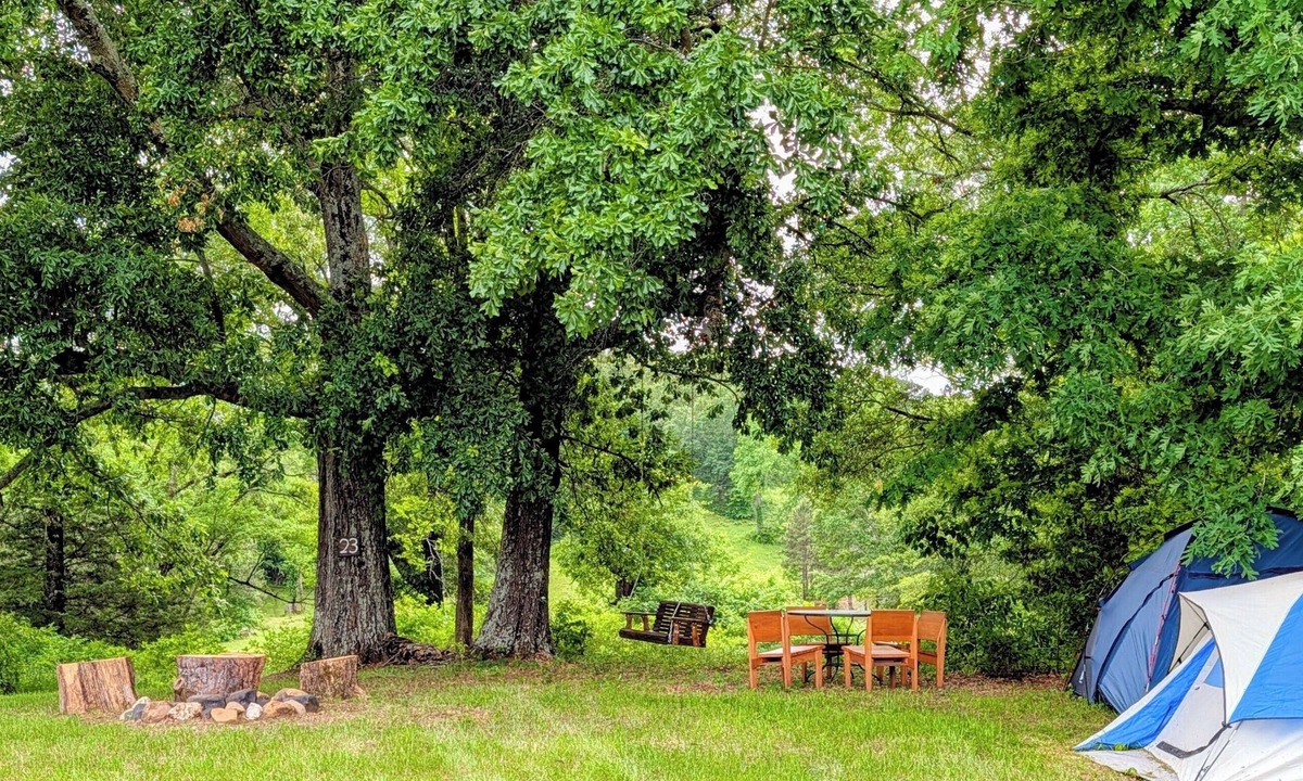Oden RV Rental | Mountain View Tent Site #23 at Ouachita Campground at Edendell