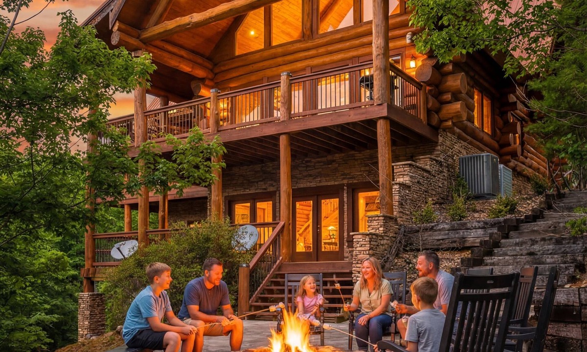 Pittman Center Cabin | New Cabin! Family Fun - 6 BR - Smoky Mountains Views, Hot Tub, Arcades
