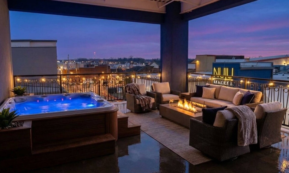 East Market District House | NuLu Skyline 5BR Penthouse and Rooftop Spa
