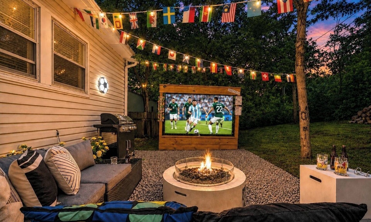 Kansas City House | Outdoor Cinema Fire Pit Grill Board Games