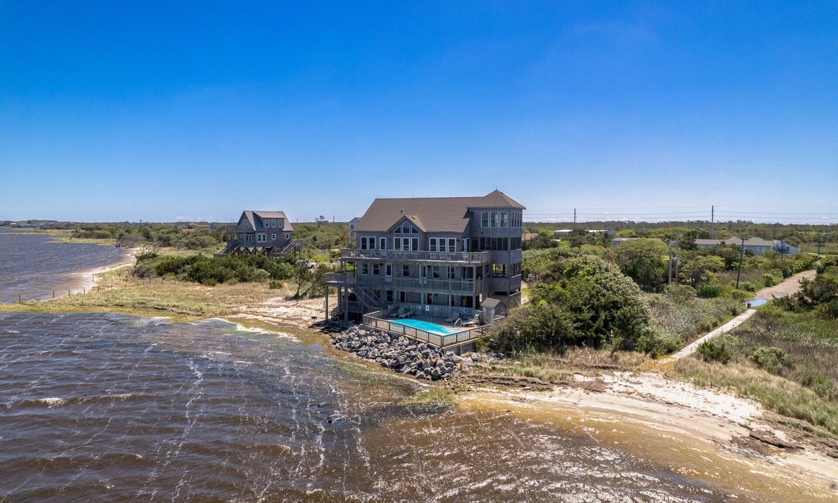 Frisco House | Soundfront Frisco, Great Water Access! Elevator, Pool, Hot Tub, Amazing Sunset Views!