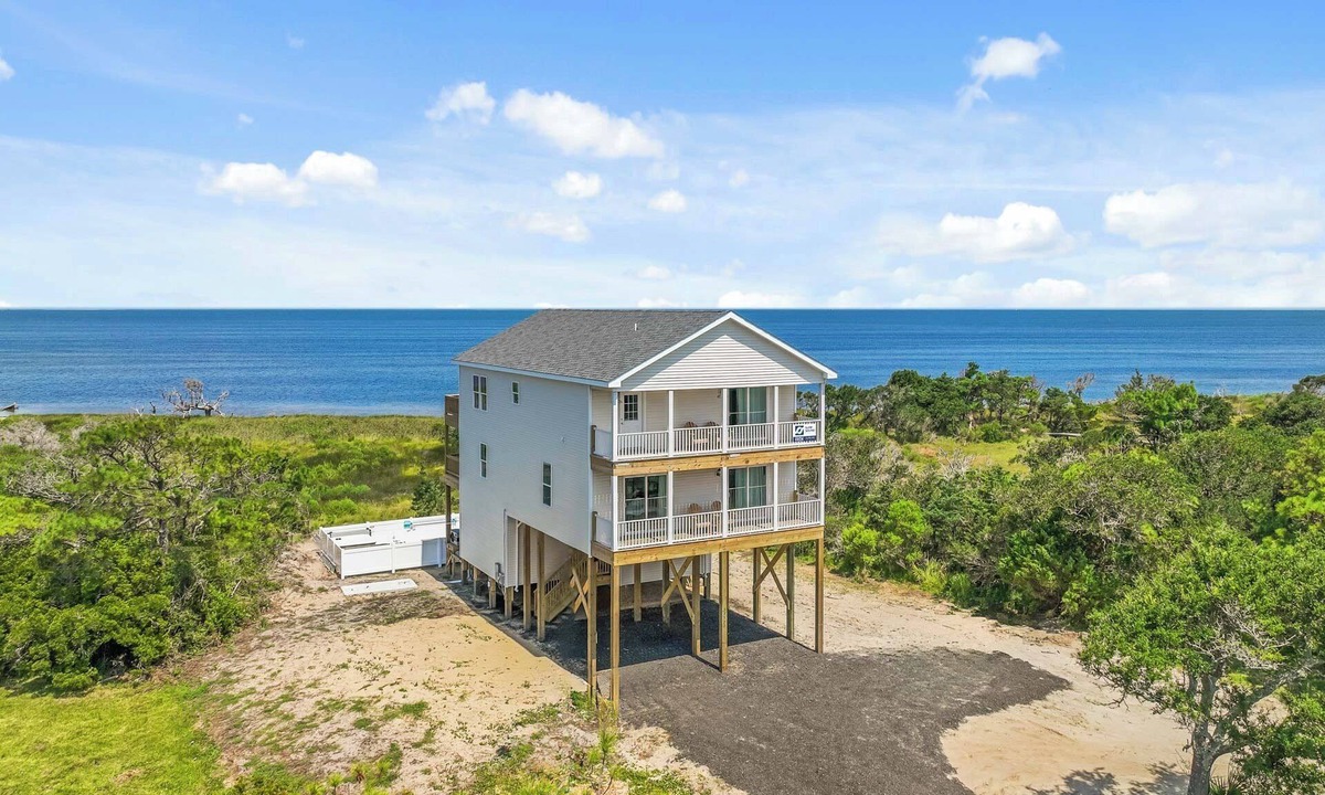 Frisco House | Soundfront Home w/Pool, Hot Tub, Private Windsurfing Access, Wet Bar, Smart TVs