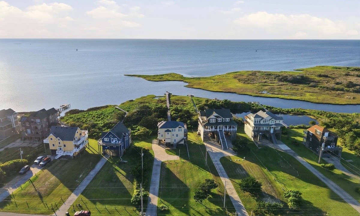 Frisco House | Soundfront house with private dock, hot tub, WiFi, & beautiful views