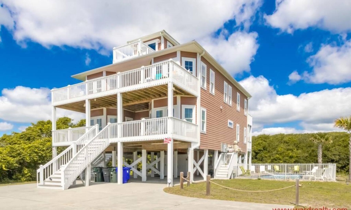 North Topsail Beach House | Wells Beach Paradise - Awesome 5BR Home - Pool, Hot Tub, Great Ocean Views!