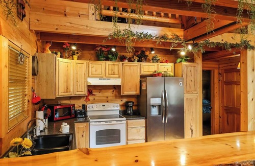 Blue Eye Cabin | Branson Missouri Luxury Log Cabin on Quiet Pine Ridge forest above Lake, Jacuuzi