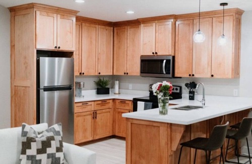 Council Bluffs House | 2 Beds + Smart Entry | Luxury Townhome
