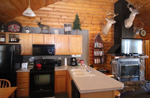 Notch Estates Cabin | 3 bed Log Cabin, w/2 Jacuzzi, 1 mi to SDC, 2 pools, nature trails, private lake