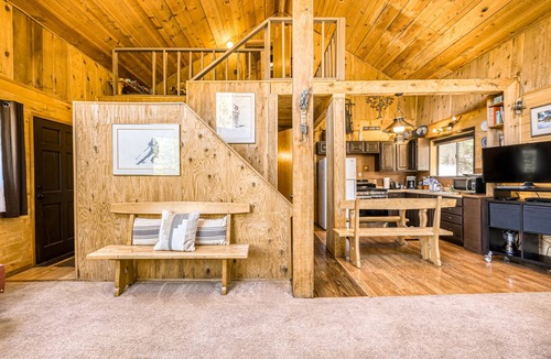 Taos Ski Valley Cabin | Amazing A-frame with mountain-view deck - walk to lifts, fireplace, dog-friendly