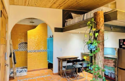 El Paso Cabin | Casita Phoenix… charming mini cabin Spanish style on a Pecan Orchard