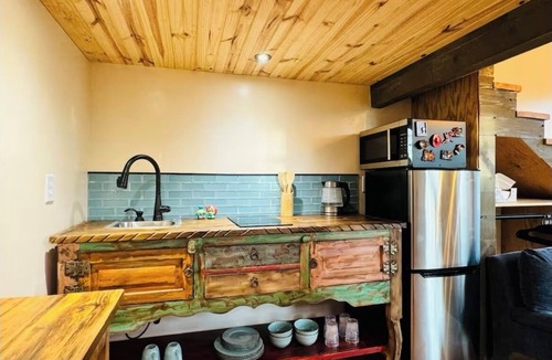 El Paso Cabin | Casita Phoenix… charming mini cabin Spanish style on a Pecan Orchard