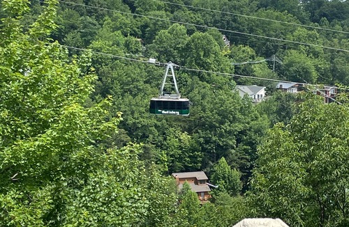 Chalet Village House | CHALET VILLAGE breathtaking view of Gatlinburg and the Smokey’s along tramway.