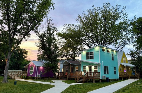 Cape Girardeau Cottage | European Inspired Lofted Cottage in Tiny Home Village