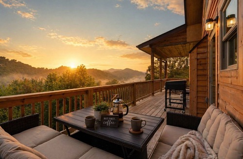 Maggie Valley Cabin | Fireflies & S'mores - Games, Hot Tub/Sauna & Views