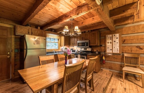 Chalet Village Cabin | Fireplace, firepit, hot tub, minutes from Ski Resort - Low rates, no inflation !
