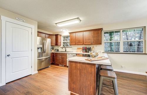 Blue Eye House | Lakeside Blue Eye Escape w/Game Room & Hot Tub!
