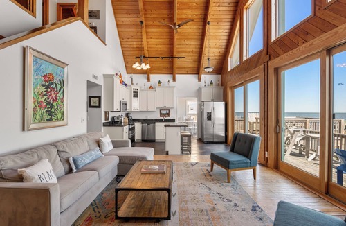 Ocracoke House | Landshark: Dog friendly waterfront home, game room, sound views.