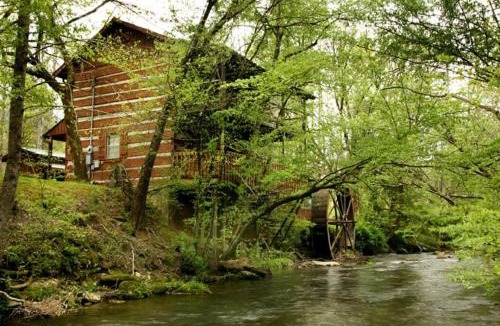 Pittman Center House | Lindsey Mill Cabin on stream and pond