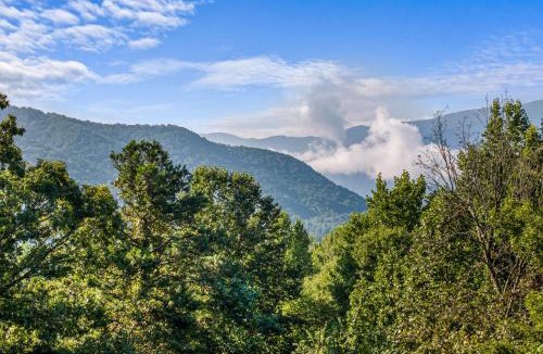 Cosby Ski Chalet | Little Bear Lodge, 3BR2BA private cabin in Cosby, TN Gorgeous outdoor space, fire pit, hot tub