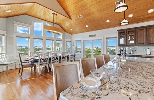 Hatteras House | Luxury Semi-Oceanfront Home w/Pool, Elevator, Theater Room, and Game Room