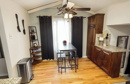 Chalco House | Modern 4BR Omaha, Fenced Yard, Desks in Every Room, W/D, Pet-Friendly