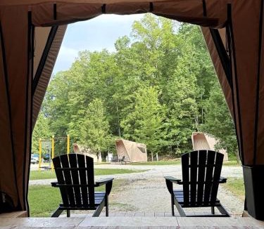 Hitchins Other | Modern Safari Tent Rental with AC and Trails in Grayson, Kentucky