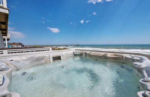 North Topsail Beach Villa | Oceanfront Family Retreat/Pool, Hot Tub, Elevator, Well stocked kitchen