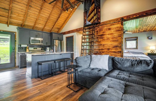 Fairland Cabin | Private Boat Dock on Grand Lake! Modern Cabin