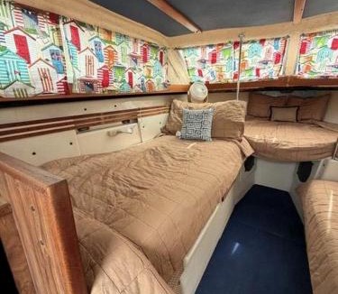 Mayhill Boat Rental | Rustic Boat Glamping Retreat with Mountain Views near Rio Peñasco in Mayhill, New Mexico