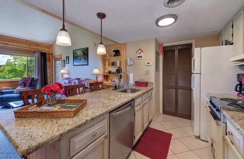 Chalet Village Condo | Sleep on a cool mtn top! Awesome views, pool hot tubs suana king bed! Promos!