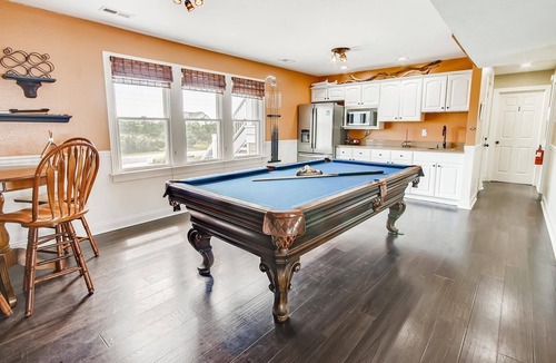 Wind Over Waves House | Soundside Home w/Private Pool, Hot Tub, Game Room, Cabana, Community Boat Ramp