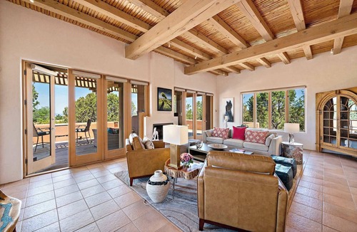 Santa Fe House | Stunning Views, Four Fireplaces, Hot Tub