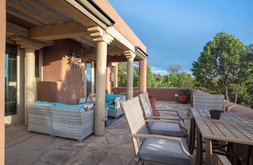 Santa Fe House | Stunning Views, Four Fireplaces, Hot Tub