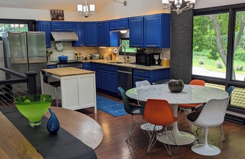 Pendleton Heights House | Stylish Midcentury Modern Minutes from Downtown KC