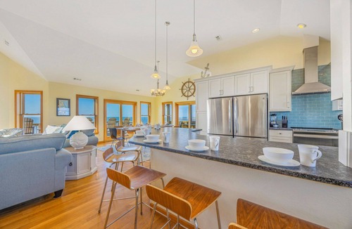 Wind Over Waves House | Sweet Tranquility – Soundfront Retreat w/Pool, Hot Tub, Game Room & Tiki Bar