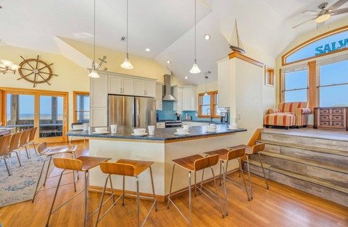 Wind Over Waves House | Sweet Tranquility – Soundfront Retreat w/Pool, Hot Tub, Game Room & Tiki Bar