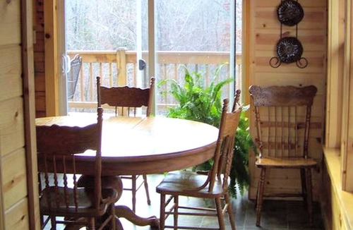 Steelville Cabin | Two-Story Log Cabin Rental with a Hot Tub near Upper Meramec River, Missouri