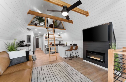 Lampe House | Views! Lux A-Frame w/Private Hot Tub and Fire Pit. King Beds!