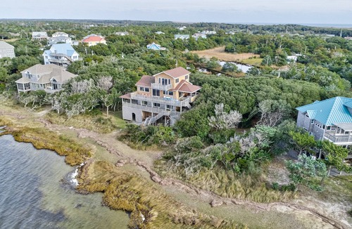 Sunset Village House | Waterfront home with pool, private hot tub, ocean view, W/D & AC - dog-friendly