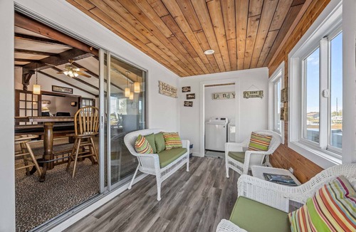 Frisco House | Waterfront house w/water views, private hot tub, theater room, game room/bar, AC