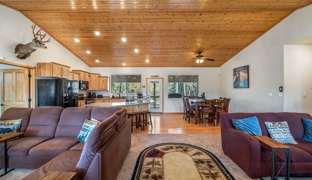 3 bed 2 bath cabin in Pinetop-Lakeside: WiFi, Fenced yard, AC, Wood Pellet Stove