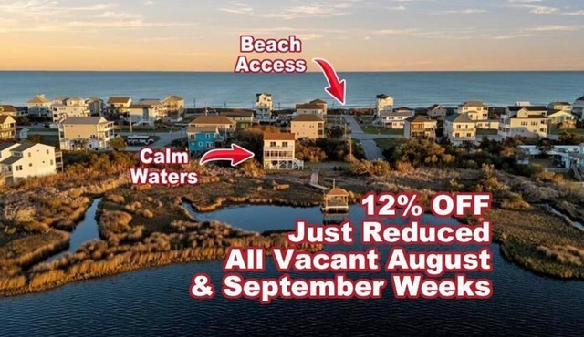 3BR Sound Front House in North Topsail Beach with Dock & Kayak Launch