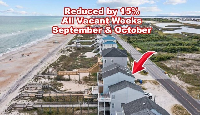 After Dune Delight - 3BR Townhome in North Topsail Beach Sleeps 9