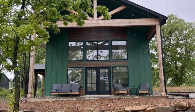 Cozy Cabin with Large Firepit, Community Pool, Playground, and Pickleball Court!